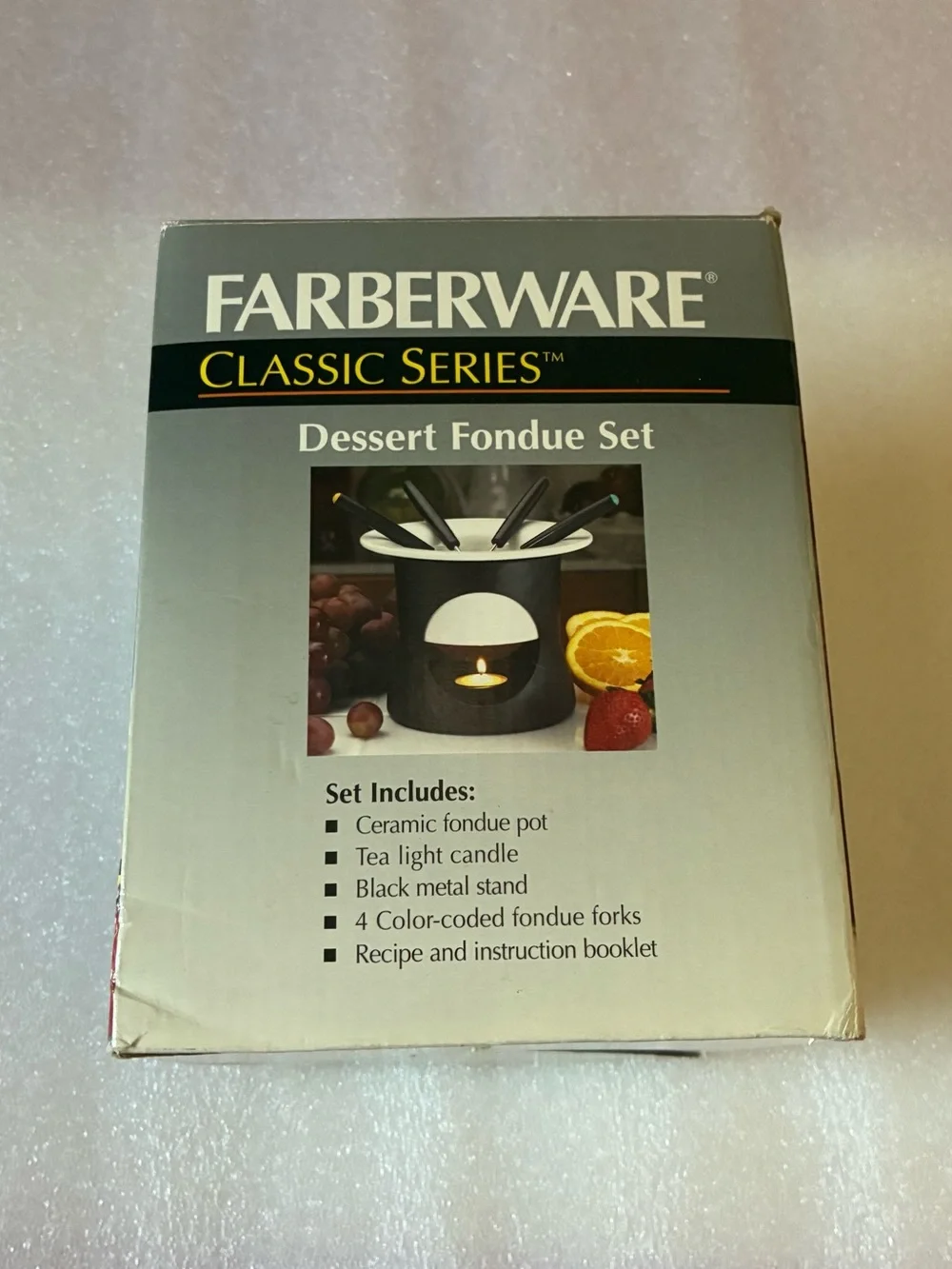 Farberware White & Black Packaging Box Interior with Barcode